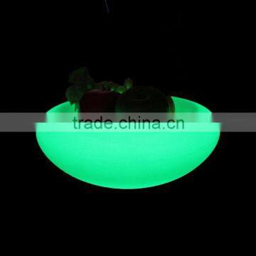 led illuminated color changing plastic christmas decoration fruit tray