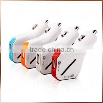 2.1A 1A Output Dual Car USB Charger For Ipad Iphone