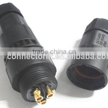 IP68 waterproof 3 contacts solderless male female connector