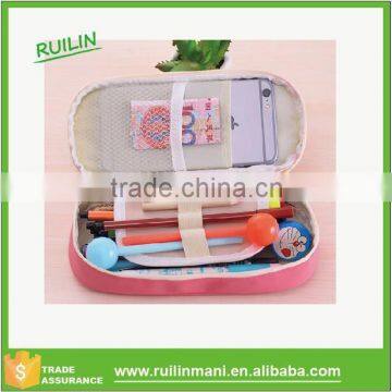 Hot Sale No Smell Unisex PU Cute Pencil Case Cartoon Big Capacity Storage Big Hero Pencil Pouch Cosmetic Bag photo-5