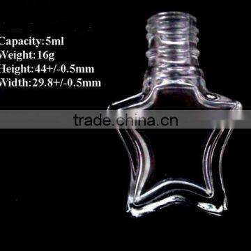 Mini small Empty transparent Glass Nail Polish Bottle with brusher
