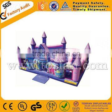 Princess Inflatable Combo Castle,obstacle jumper A3076