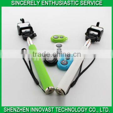 Promotional Portable Remote Shutter Selfie stick for IOS and Android Devices