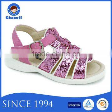 Choozii Stylish Glittering PU Sweet Little Girl Gladiator Sandals in Pink
