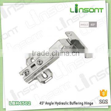 Professional supplier 45 degrees hydraulic eyeglass hinge allibaba com angle hinge