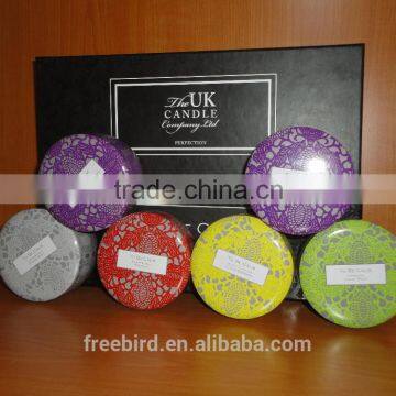 Five Colors Tin Candles Set In Luxury Gift Box for Christmas photo-4