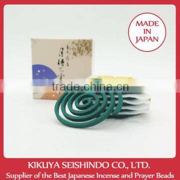 Kunmeido, Tsukimachi Gumo, 6 coils, Sandalwood, luxurious traditional incense, a a sandalwood, Incense Coils, Japanese Incense