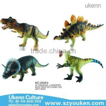 ECO-friendly soft plastic 4 styles assorted/bag 22" dinosaur model animals toy