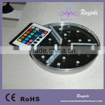 Remote controlled RGB LED centerpiece light for wedding centerpiece