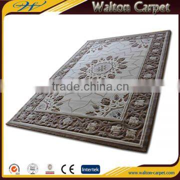 Floral modern 3D hand embroidered living room hand tufted acrylic carpet
