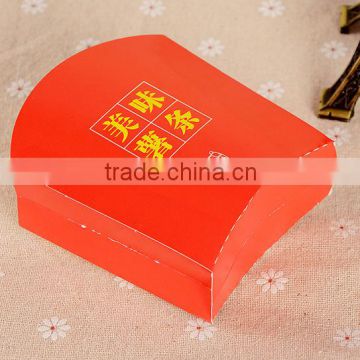 red Custom Printed Paper Fish and fried Chips paper Box