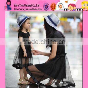 2015 Fashion Hot Lace Mother and Daughter Short Dress Alibaba New Style Cheaper Mommy And Me Maxi Dress