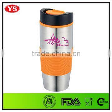 16oz Insulated Thermos Stainless Steel Tumbler With Sleeve