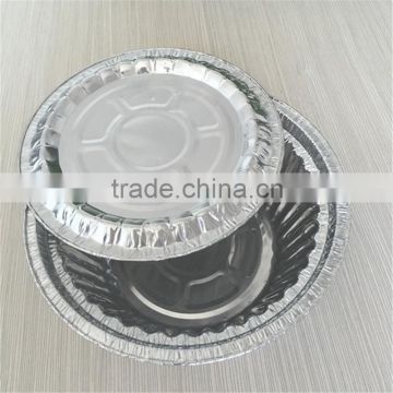 disposable silver foil box for food packaging, round aluminum foil box with lids