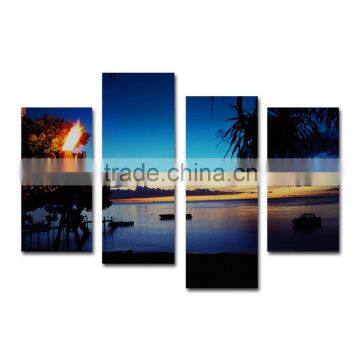 wholesale frameless landscape blue night canvas prints