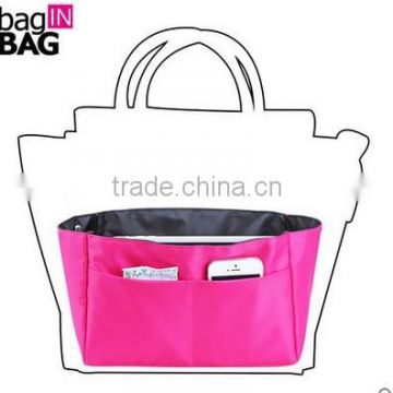 bag in bag, storage bag, cosmetic bag with clear compartments