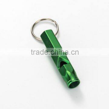 aluminium safety whistle sports keychain