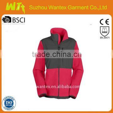 Red Ladies polar fleece jacket,women fleece jackets