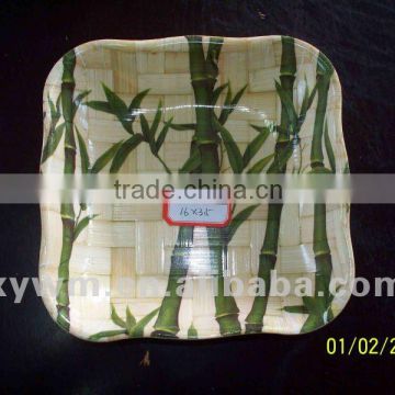 decorative bamboo square plate