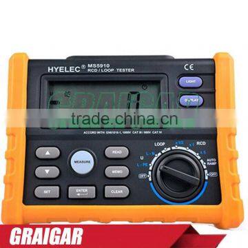 HYELEC MS5910 RCD Loop Tester Multimeter for GFCI Loop Resistance Testing