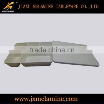 10" devide melamine sections plate with cover