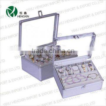 Acrylic watch display suitcase,watch case,acrylic aluminum watch bin