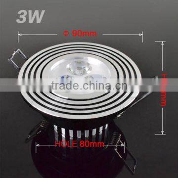Aluminum 3W Led Celling Lights Indoor use