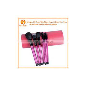 best seller for Chrismas! 7 Piece Nylon Hair Pink Makeup Brush Cup Holder