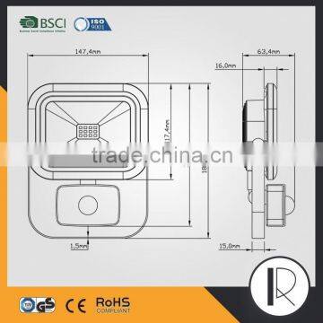 Smart 10W Sensor LED Floodlight With 0.3m H05RN-F 2G1.0mm2 Cable photo-5