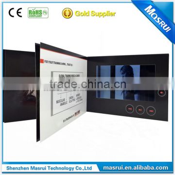 7 inch HD Digital Touch Screen OEM advertising business invitation video card/promotional video card