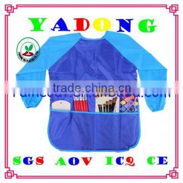 kids waterproof art smock/printing pvc kids smock