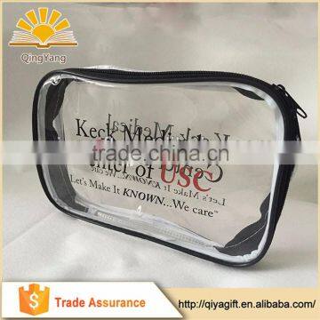 Wholesale promotional cheap custom transparent pvc cosmetic bag for girl