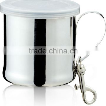 new design stainless steel beer mug /cup/ tankard with handle