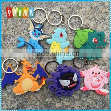 Cartoon Pokemon figures pvc keychains for Promotion