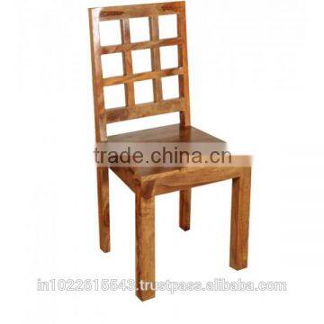 Mango wood dining chair ,Vintage Industrial wood design dining chair