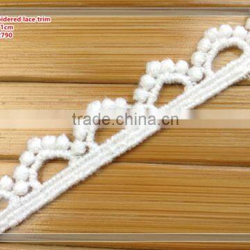100% Cotton Embroidered 1cm Lace Trim