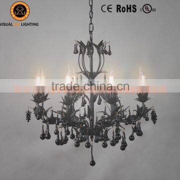 Antique Chandelier Light IC4061-8BL Ceiling Light Crystal Chandelier Pendant Lighting