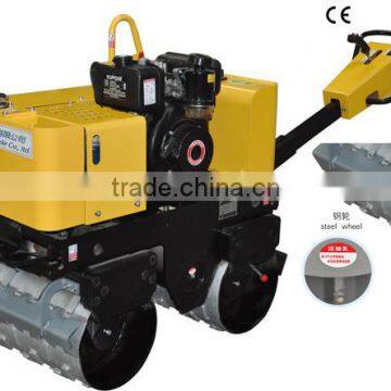 double drum trench road roller, diesel generator vibratory road roller