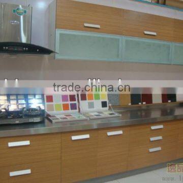 decorative wooden wall hanging kitchen cabinet with glass door