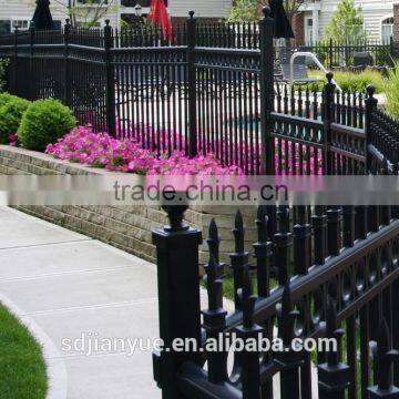 Powder coated wrought iron fence