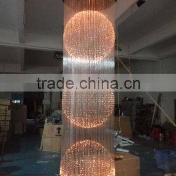 3.5 Meters Long Fiber Optic Chandelier for Hotel, Casino, Restaurant Decoration