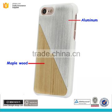 Wood and chroming aluminum mobile phone case back cover