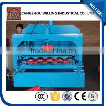 Automatic steel colored double layer glazed tile roll forming machine