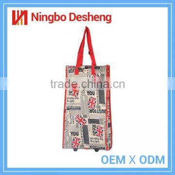 New Type Folding Wheeled Rolling Trolley Cart Reuseable Shopping Bag