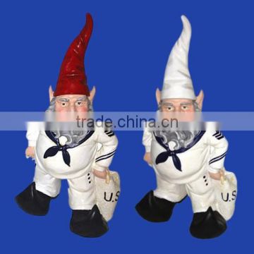 Funny Miniature Garden Decor Navy Military Gnome