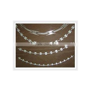 galvanized high carbon steel wire/top sale Discount Promotional Professional Low Price Concertina Razor Barbed Wire