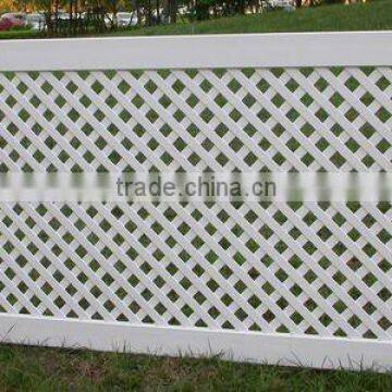 White Vinyl Lattice PVC Fence Square