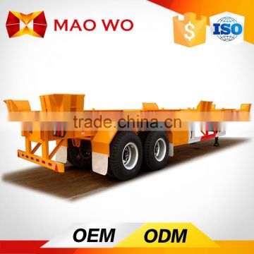 3 axles Unique Flatbed 40ft/20ft Skeleton Container Semi Trailers For Sale