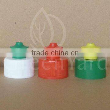 plastic pull push cap