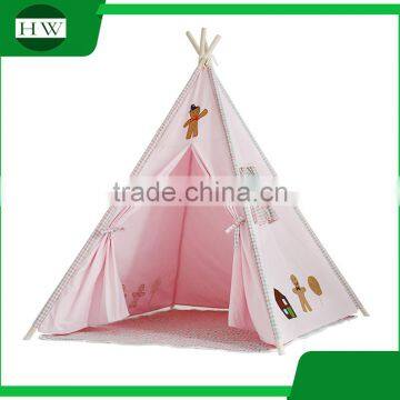 Hengwei cotton canvas children play kids single pole tipi tiendas tipi tent